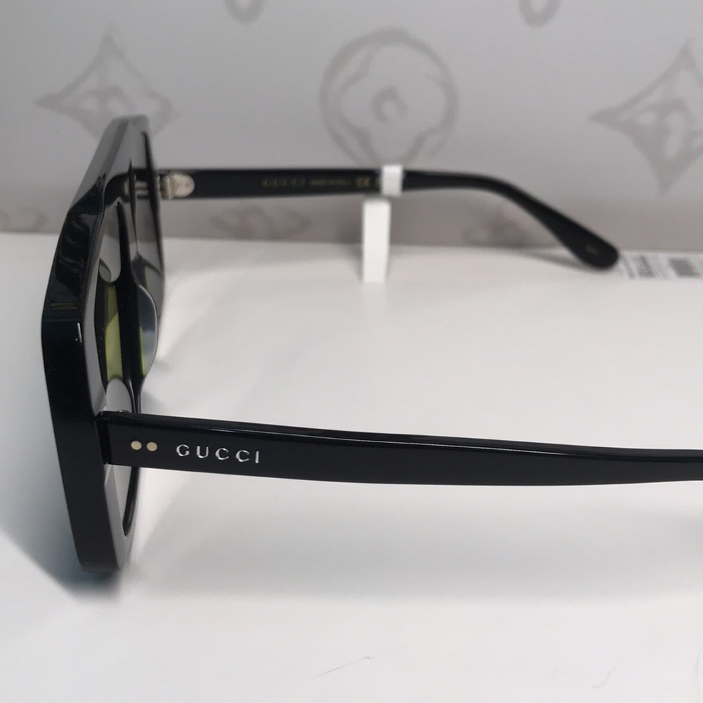 New Authentic Black Rectangular Sunglasses Gg1369… - image 2